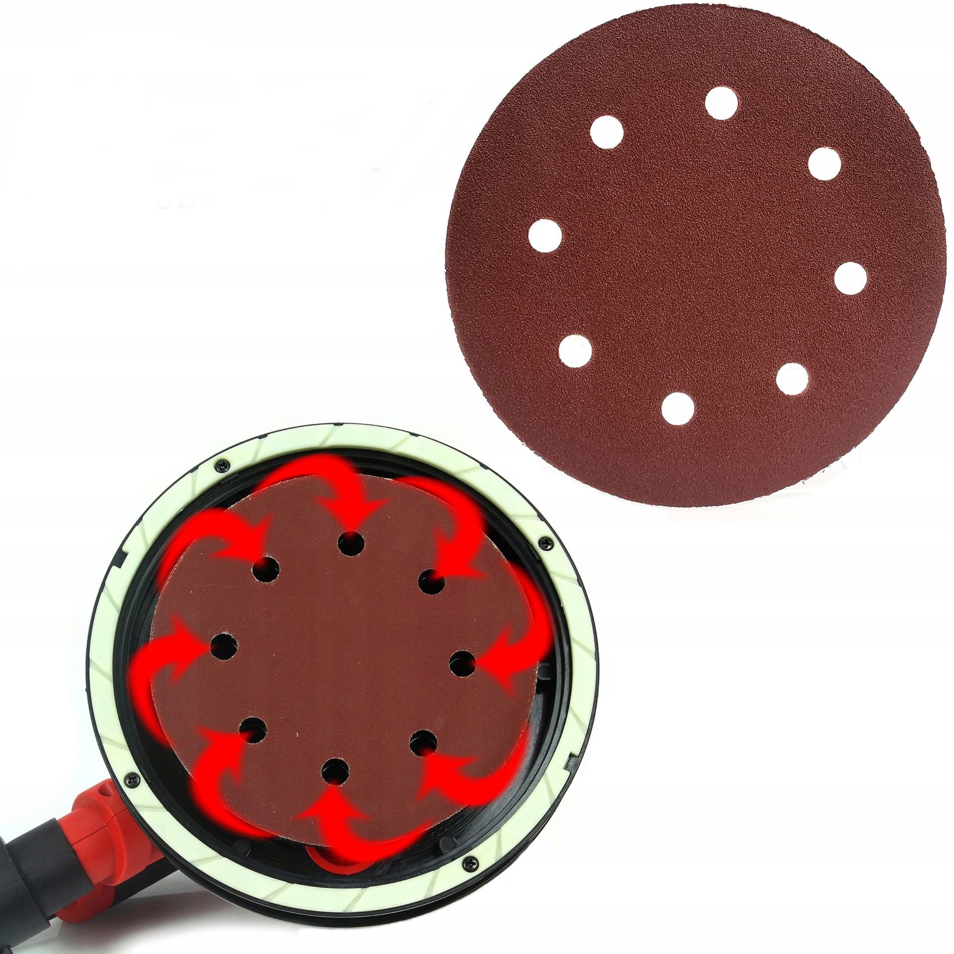 MAR-POL M08003 10ks Brúsny papier kotúč na brúsku 180mm kotúč P120