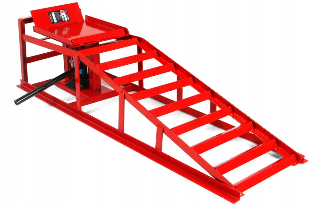 MAR-POL M80097 Nájazdová kovová rampa s hydraulickým zdvihákom 2T 2ks