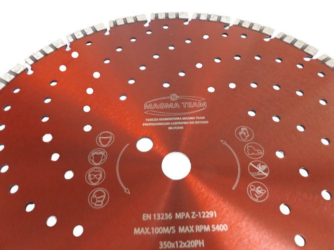 MAGMA MLTC351 Diamantový kotúč na beton, dlažbu laserový 350x25,4mm PROFI