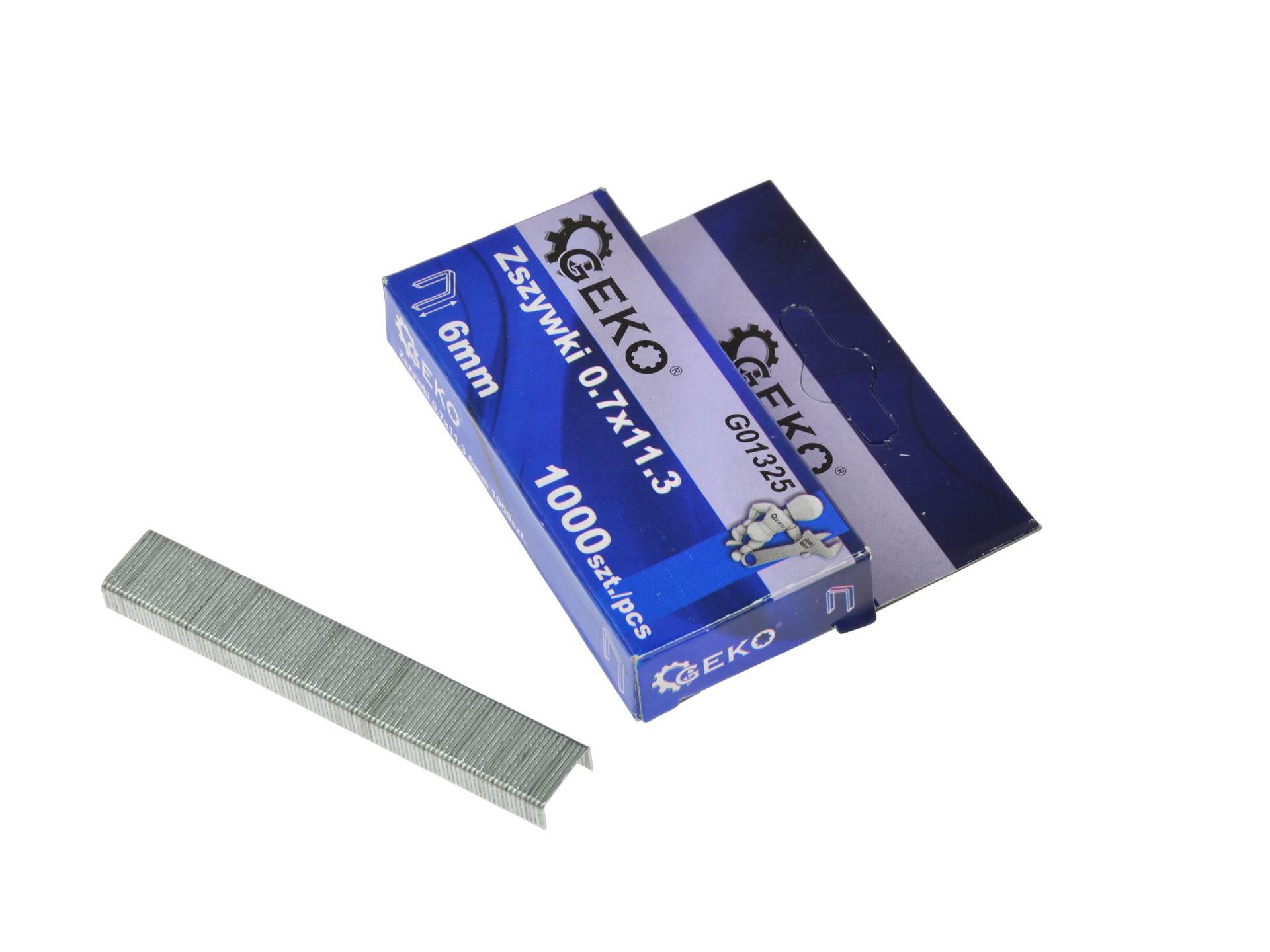 GEKO G01325 Spony do zošívačky svorky sponky 0,7 x 11,3 x 6mm 1000ks