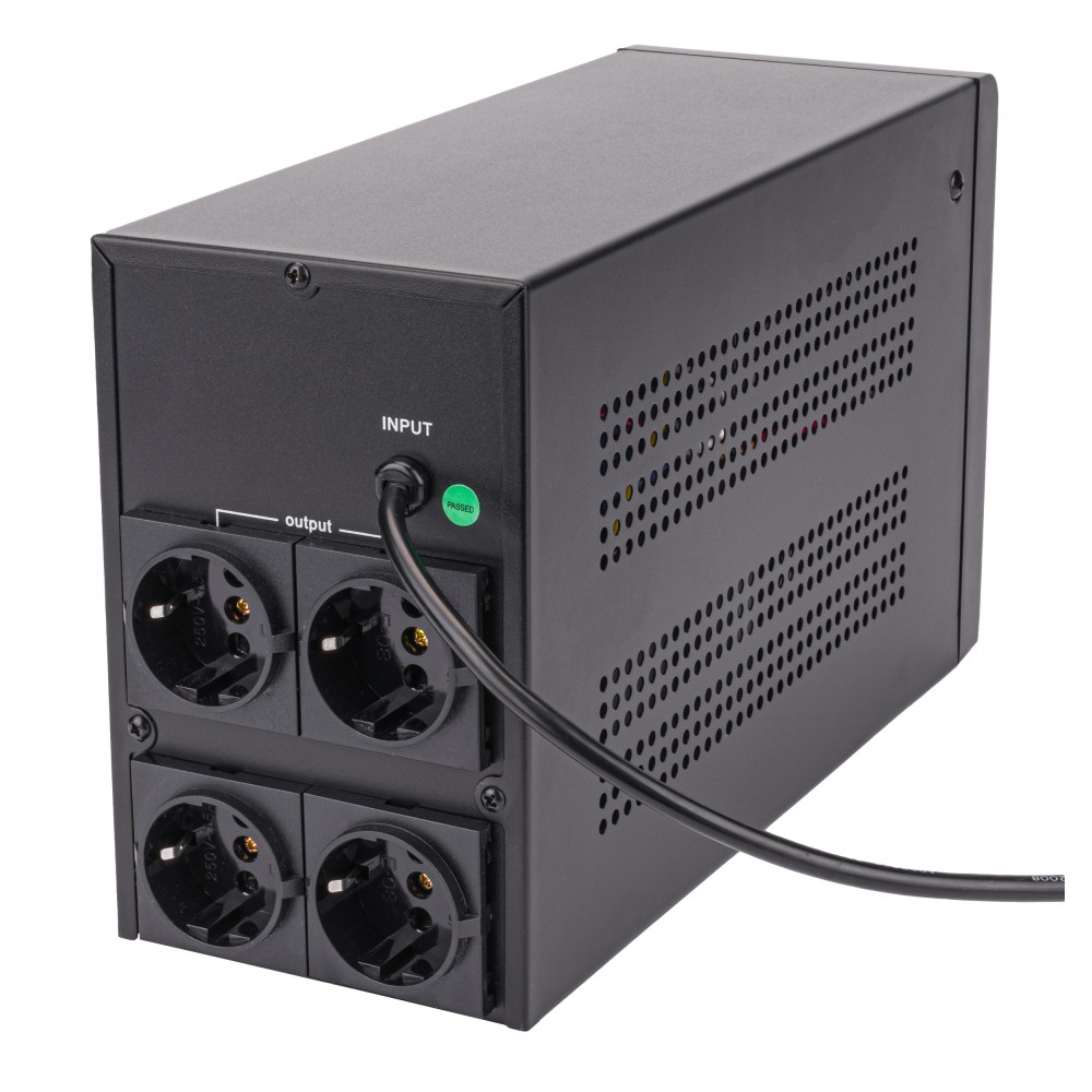 POWERMAT PM-UPS-1500M Záložný zdroj s LCD displejom pre PC, servery, ochrana (UPS) 1500VA / 900W