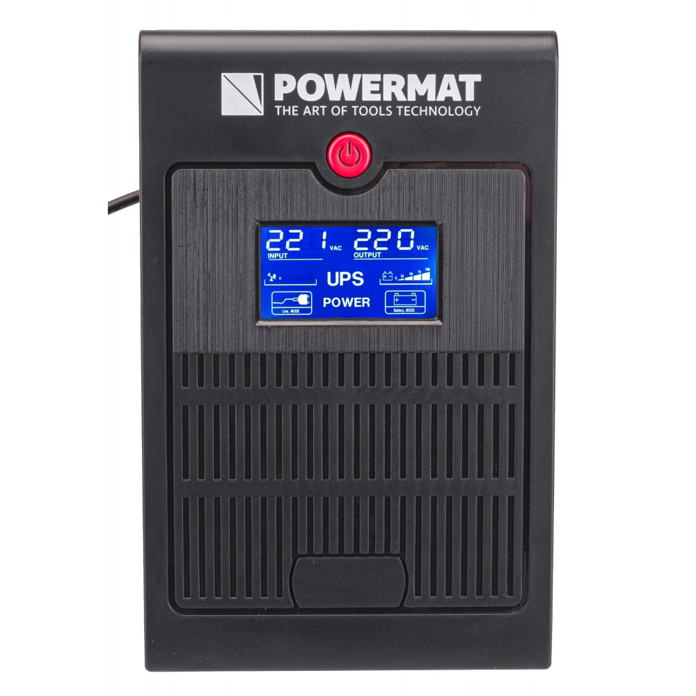 POWERMAT PM-UPS-2000M Záložný zdroj s LCD displejom pre PC, servery, ochrana (UPS) 2000VA / 1200W