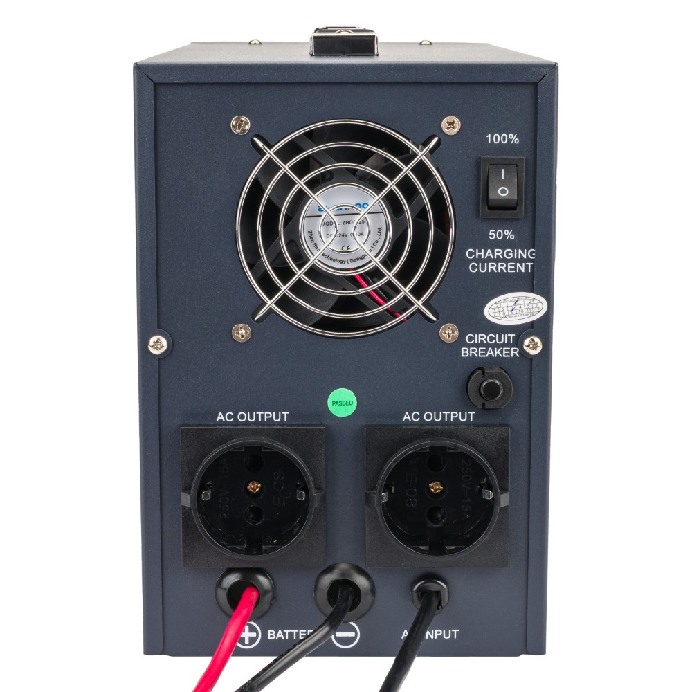 POWERMAT PM-UPS-1000MP Záložný zdroj s LCD displejom pre PC, servery, ochrana 800VA / 640W