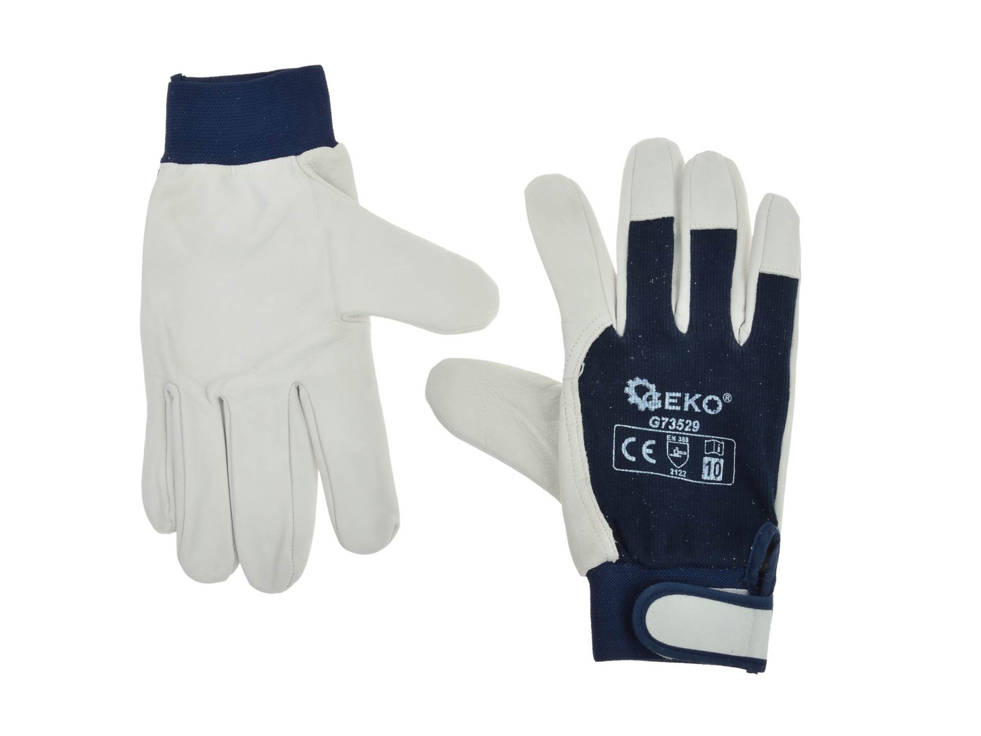 GEKO G73528 Kožené montážné pracovné rukavice veľ. 9 12pár