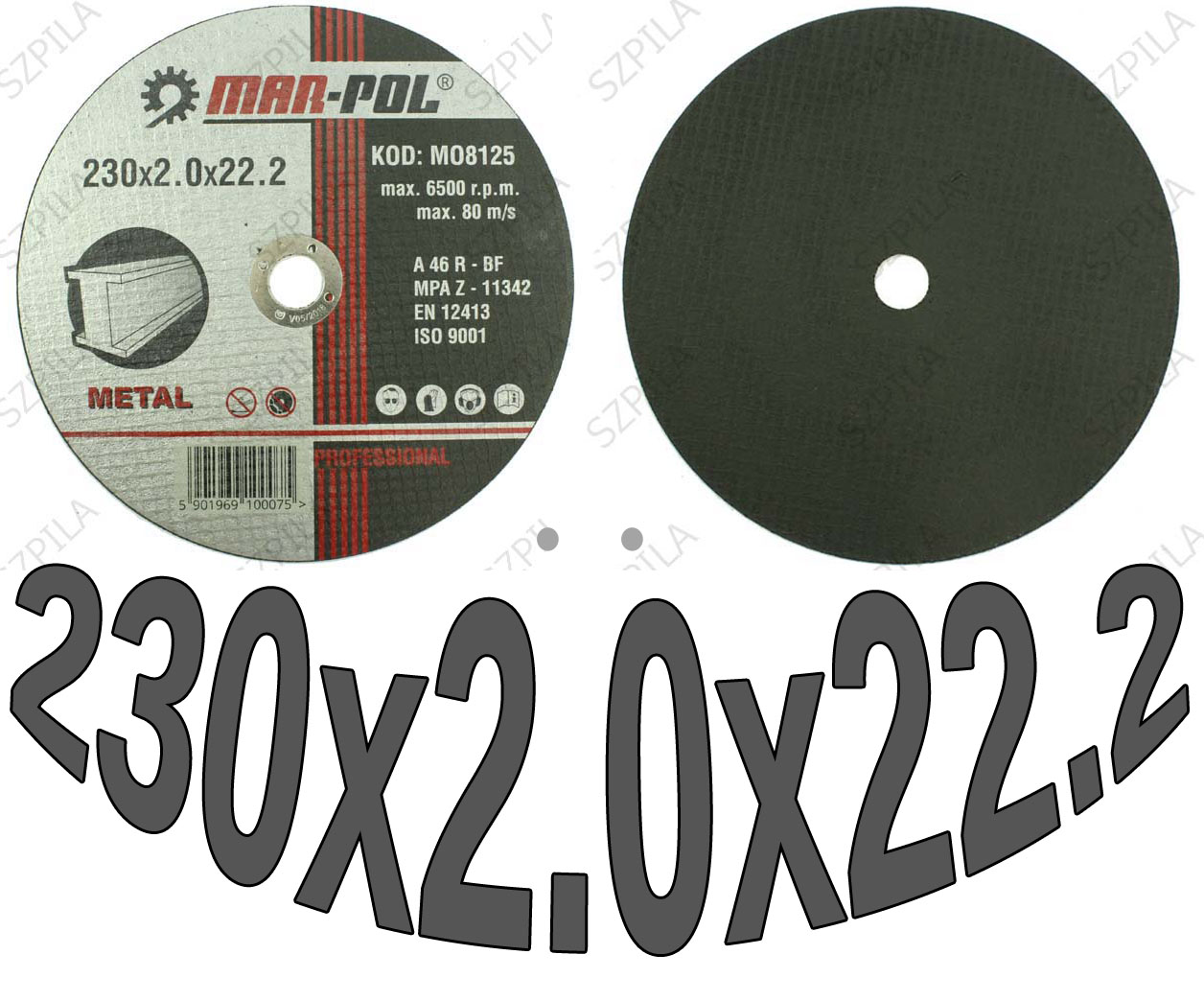 Mar-Pol M08120 Rezný kotúč na oceľ nerez 180mm