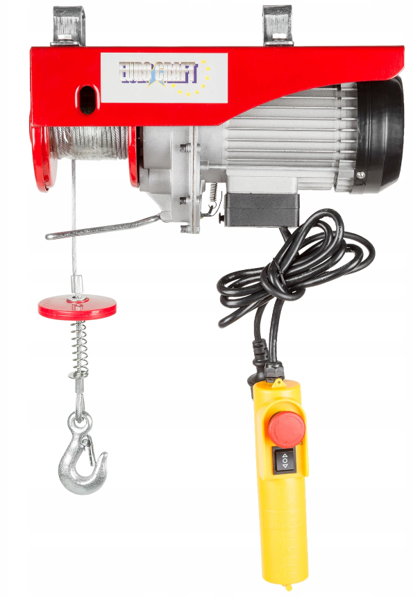 EuroCraft HJ207 Elektrický lanový navijak kladkostroj zdvihák 800kg 2000W