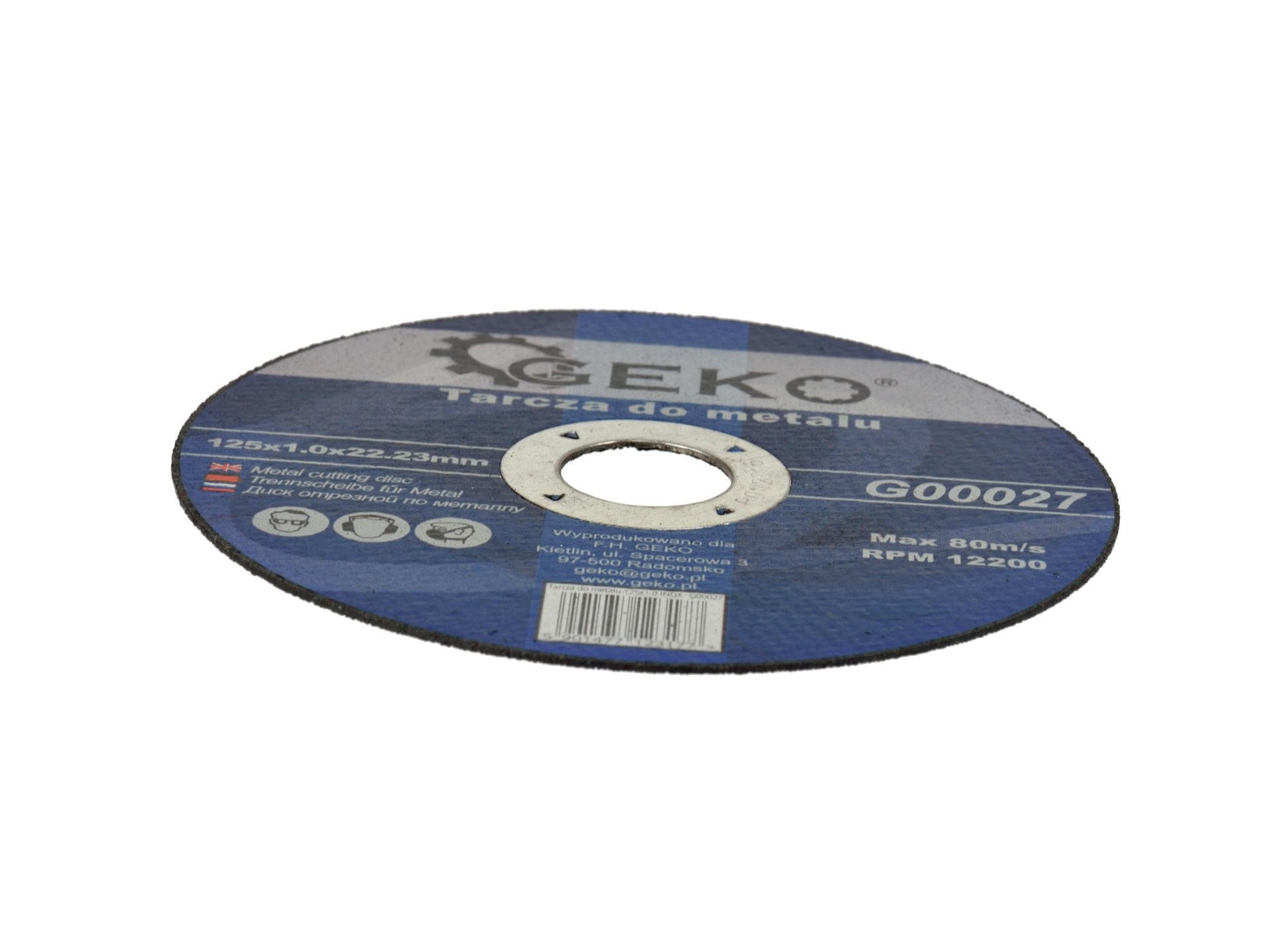 GEKO G00027 Kotúč na kov oceľ 125 x 1 x 22.2mm 10ks