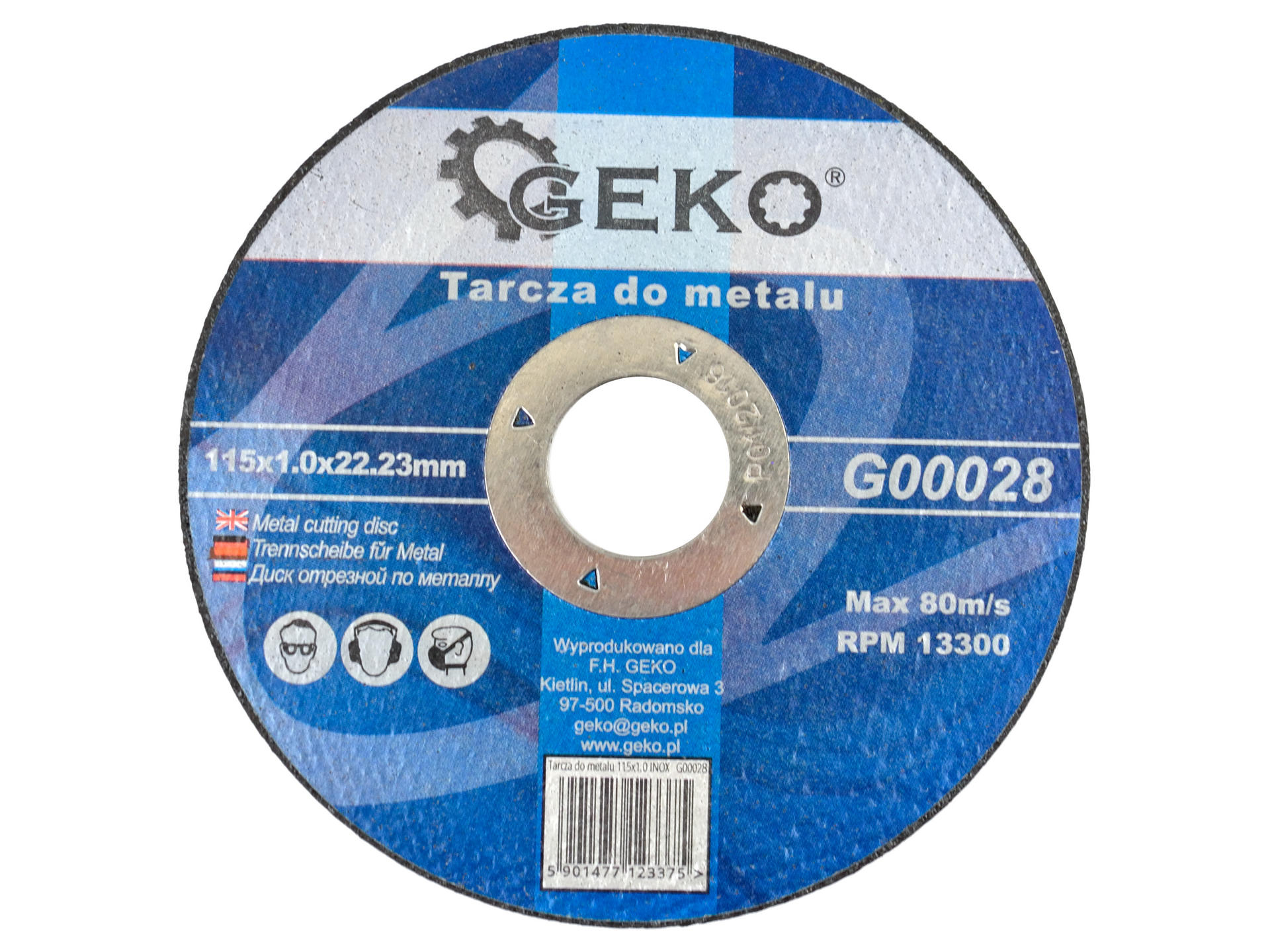 GEKO G00028 Kotúč na kov oceľ 115 x 1 x 22.2mm 10ks