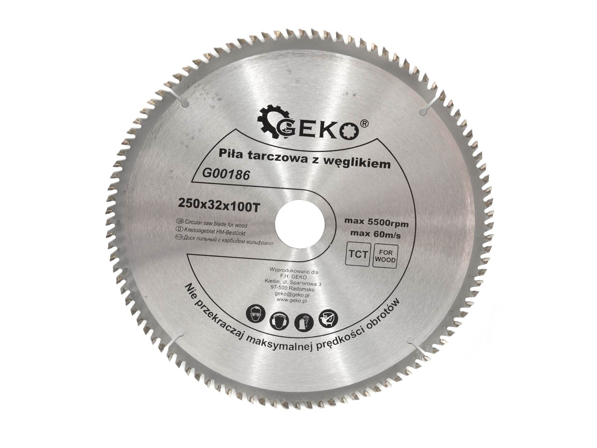 GEKO G00185 Pílový kotúč na drevo z karbidu 250x32x80T + redukcia 25,4mm