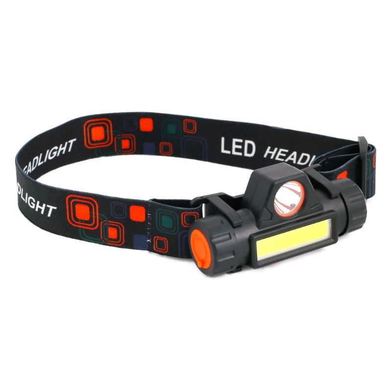 IRMA LAT32 Čelovka baterka na čelo XPE + COB LED