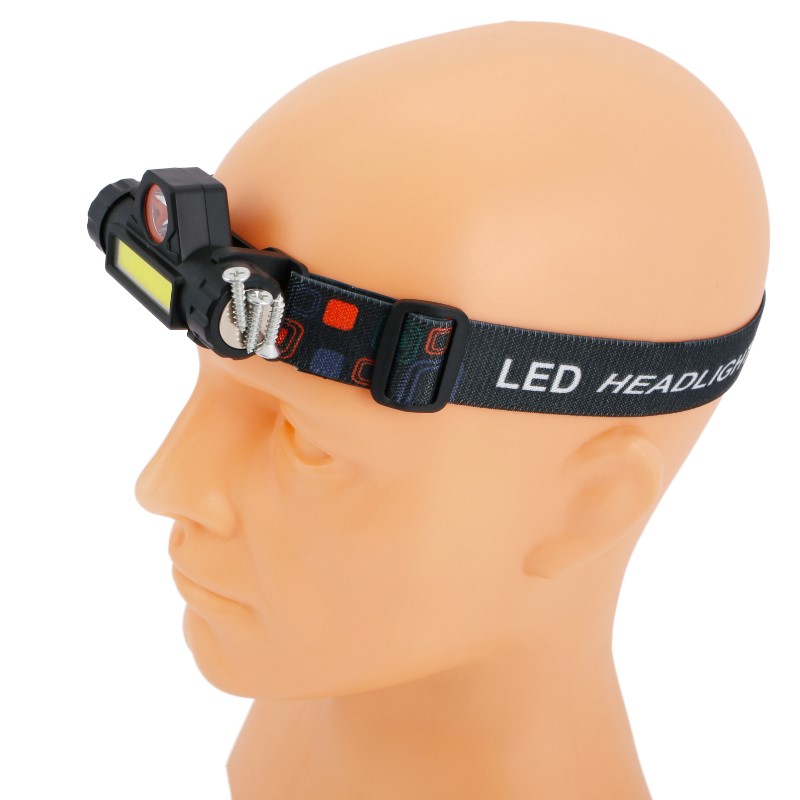 IRMA LAT32 Čelovka baterka na čelo XPE + COB LED