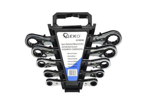 GEKO G10046 Kľúče očkové s račňou 5ks 6-22mm Račňové