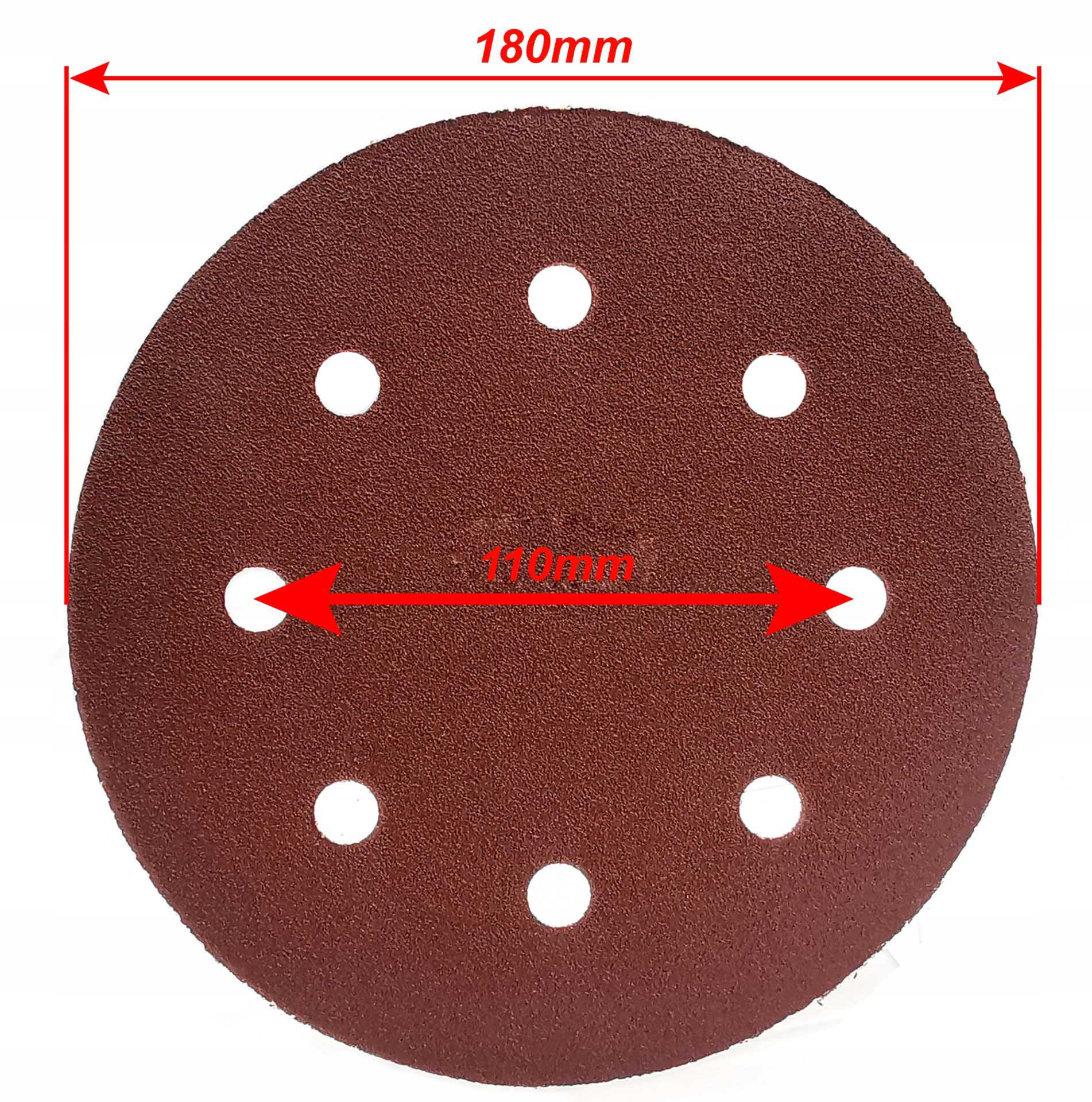 MAR-POL M08007 10ks Brúsny papier kotúč na brúsku 180mm kotúč P240