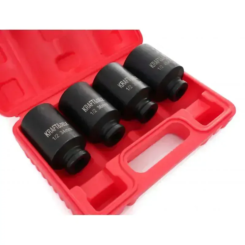Kraft&Dele KD11754 Nástrčné hlavice kľúče 1/2" 4ks 34-41mm sada 12-hran