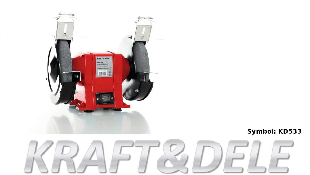 Kraft&Dele KD533 1700W Dvojkotúčová stolná brúska 200mm + brúsne kamene