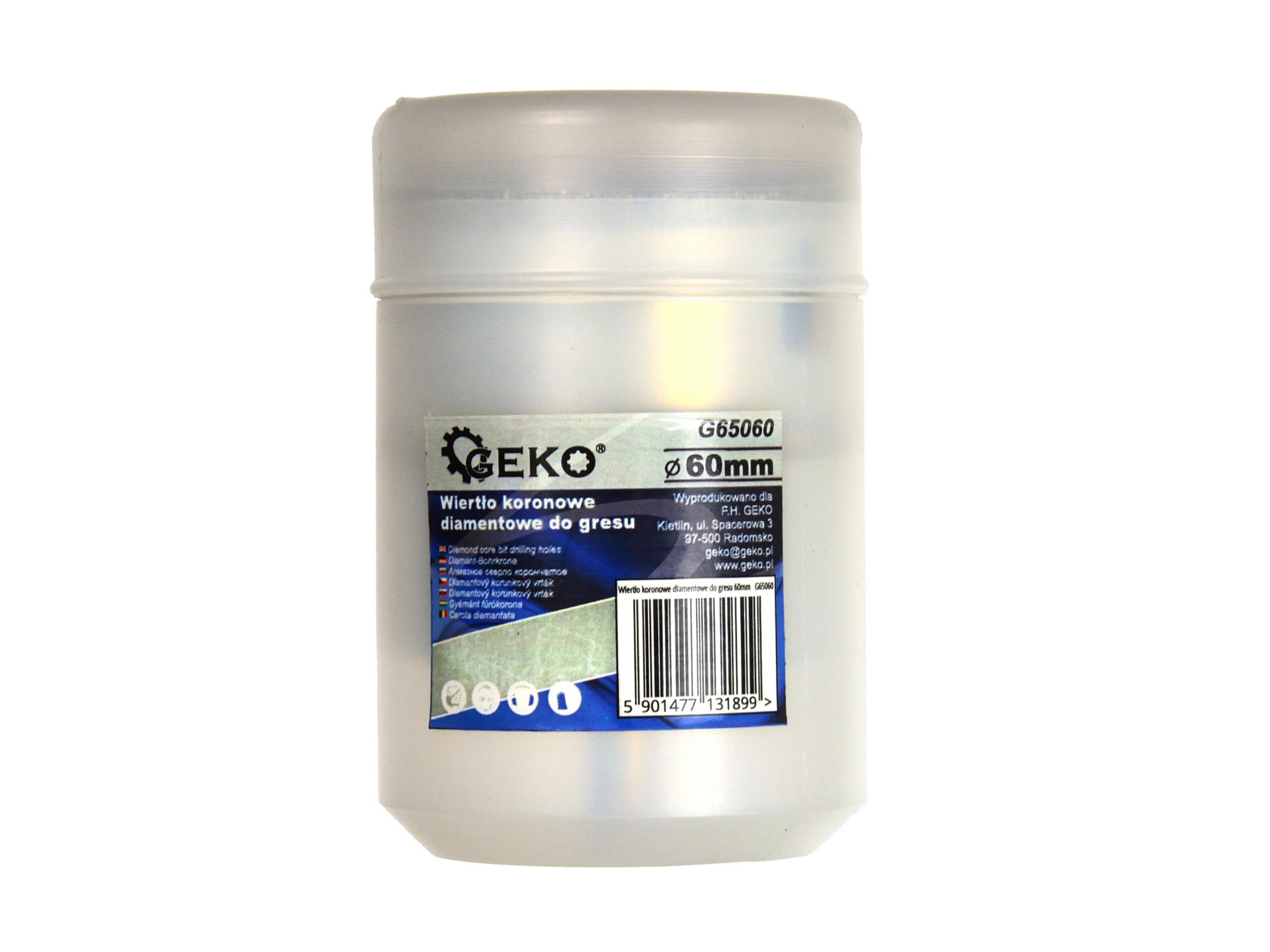 Geko G65065 Korunkový vrták diamantový na sklo keramiku dlažbu 65mm