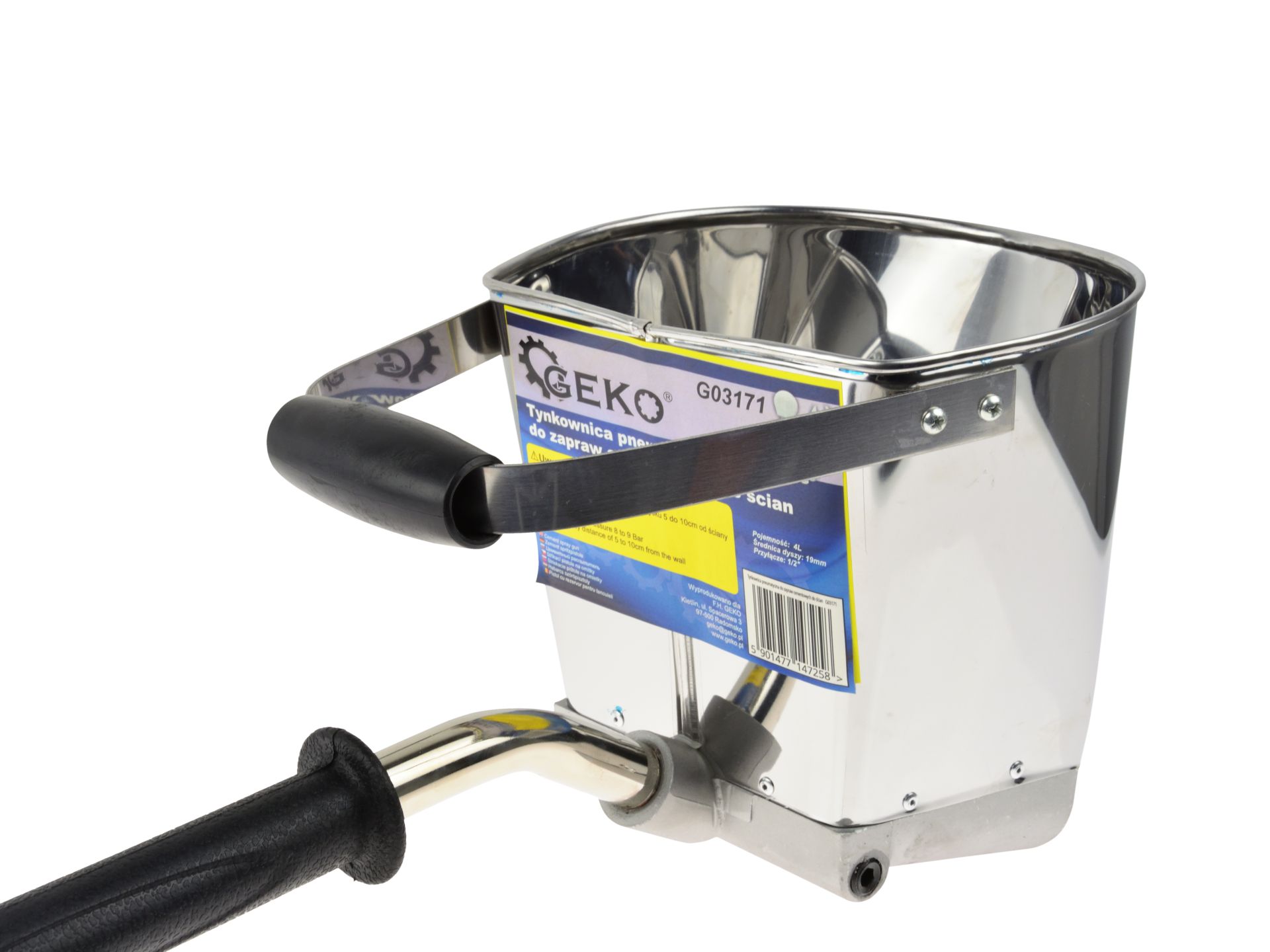 Geko G03172 Pneumatická omietačka pištoľ na omietku vápno 4L 4 trysky