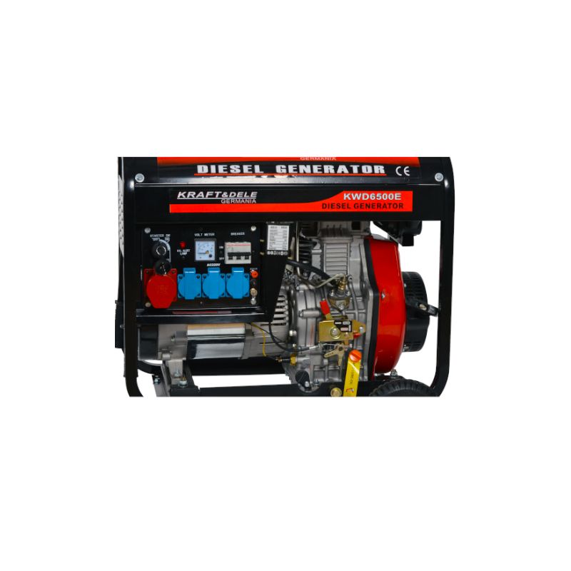 Kraft&Dele KD120 Elektrocentrála 8,5HP GENERÁTOR PRÚDU AVR 6500W 12/230 / 380V + olej