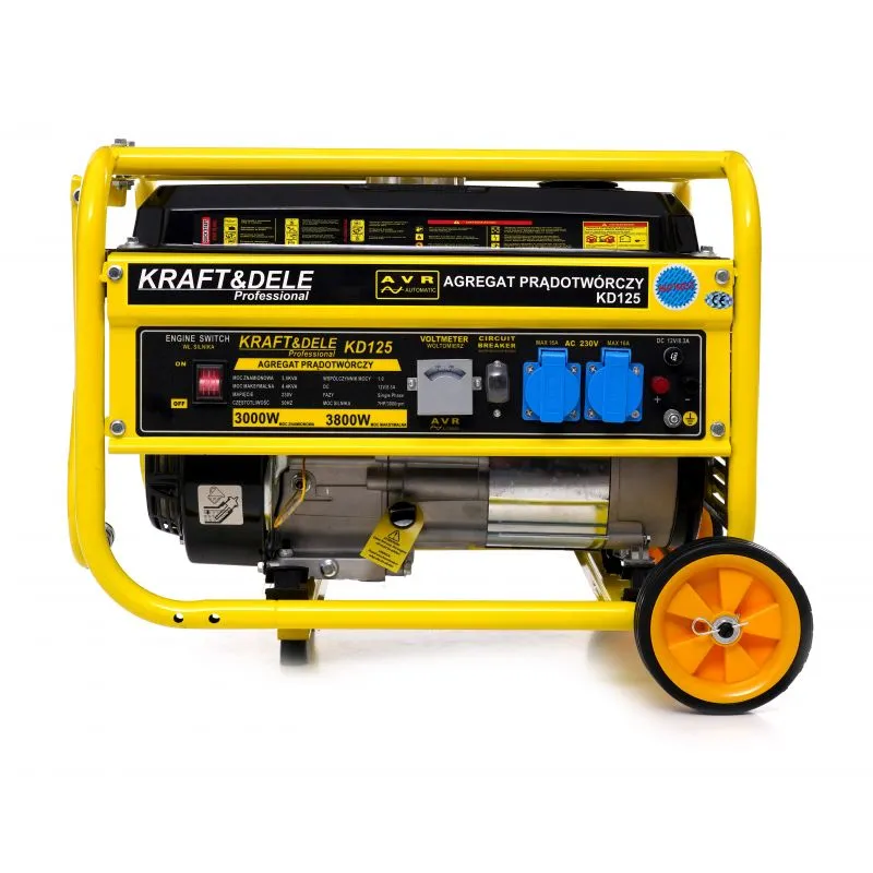 Kraft&Dele KD125 Elektrocentrála Generátor elektrického prúdu 3800W 12 / 230V AVR