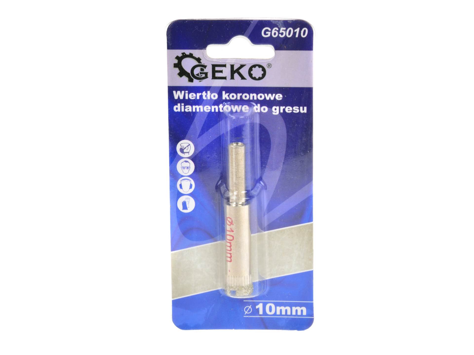 Geko G65010 Korunkový diamantový vrták na sklo keramiku dlažbu 10 mm