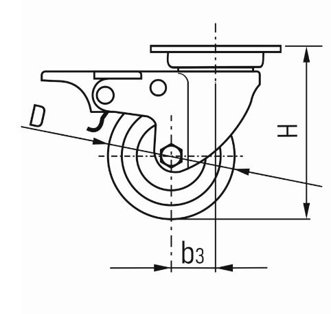 GEKO G71519 Otočné koliesko s brzdou koleso 125mm 