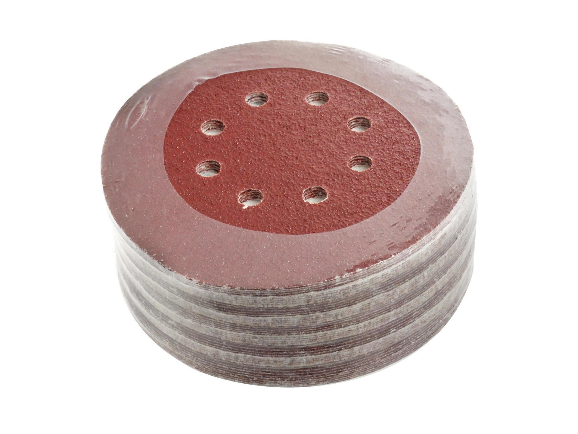 GEKO G78651 Brúsny papier na kotúč 125mm 8 otvorov šmirgeľ papier 50 ks P40 