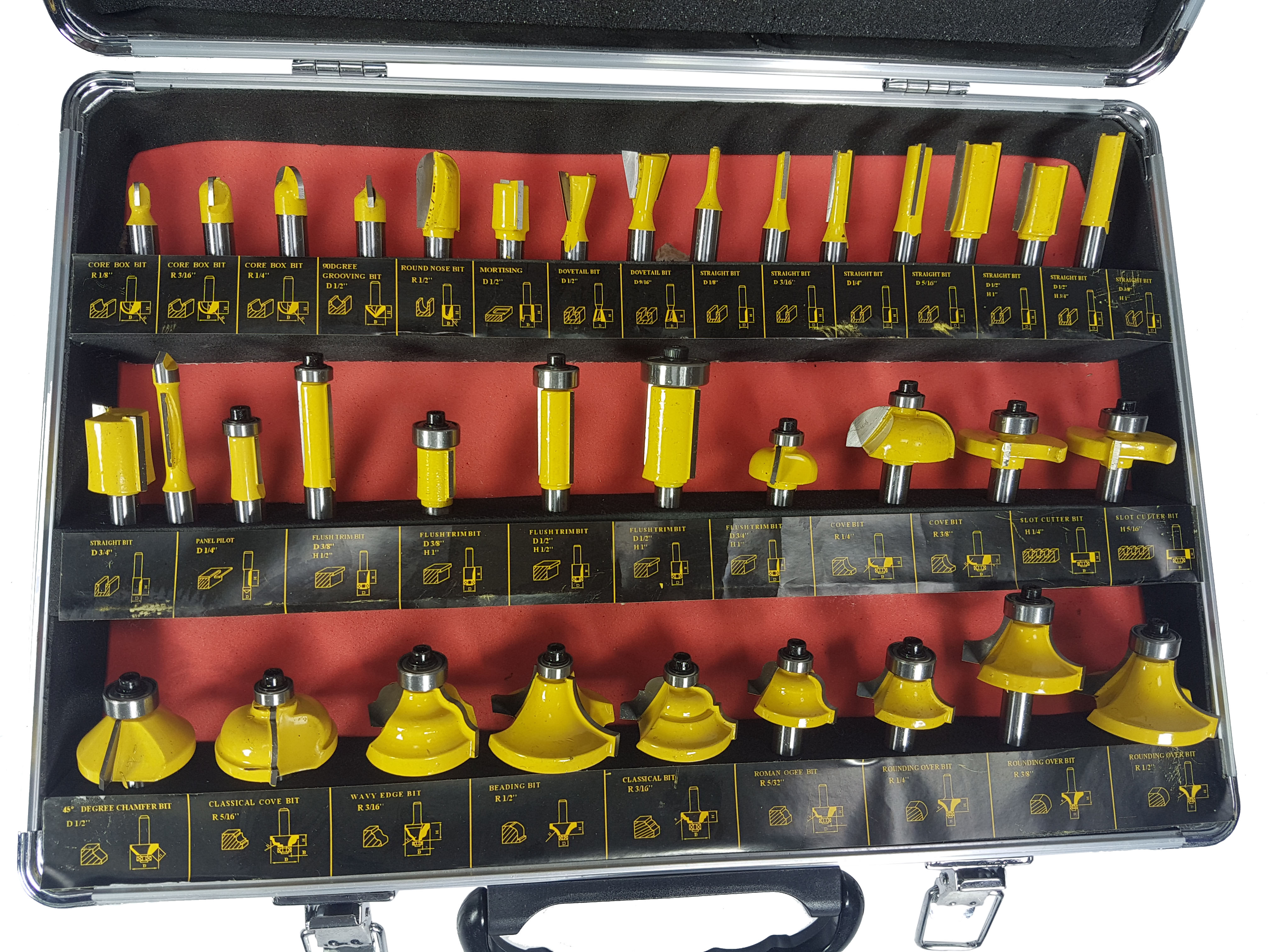 MAR-POL M22550 VEĽKÁ SADA FRÉZ 35ks frézy na drevo + kufrík