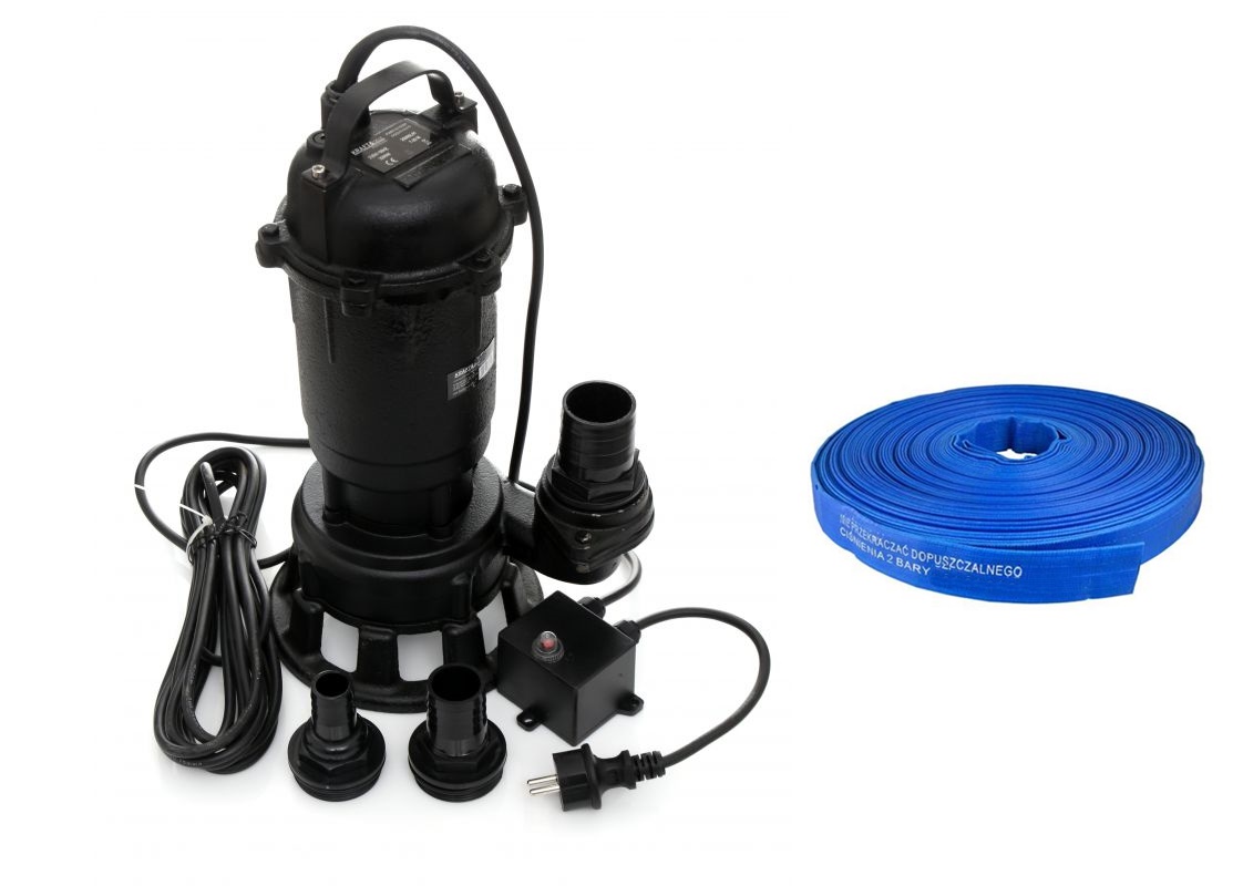 KRAFT&DELE KD764 Ponorné čerpadlo na vodu s drvičom 230V 3200W 1" + 50m PVC hadica