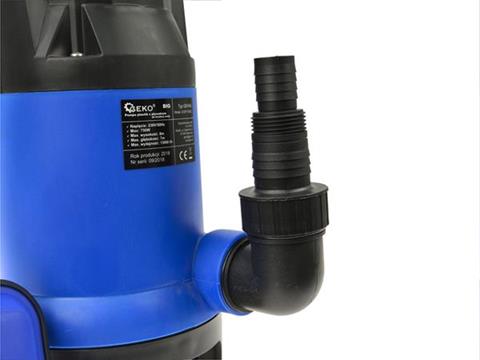 GEKO G81454 750W Ponorné kalové čerpadlo s plavákom plastové + PVC hadica 50m 1"