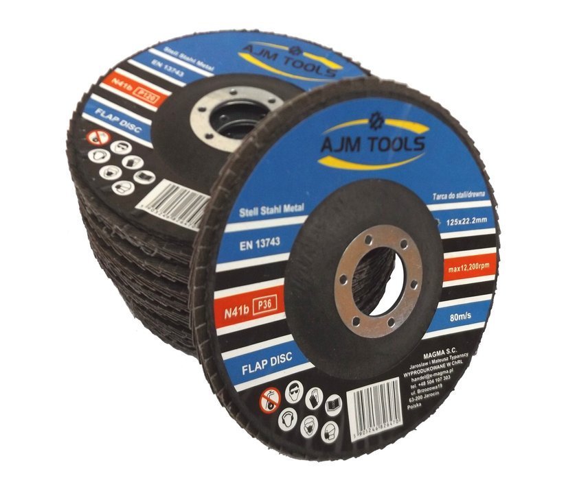 AJM Tools Brúsny lamelový kotúč 125mm na kov P40