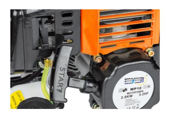 Eurocraft WP10 sada Benzínové motorové čerpadlo na vodu 1" 3,8kW PVC hadica olej sada