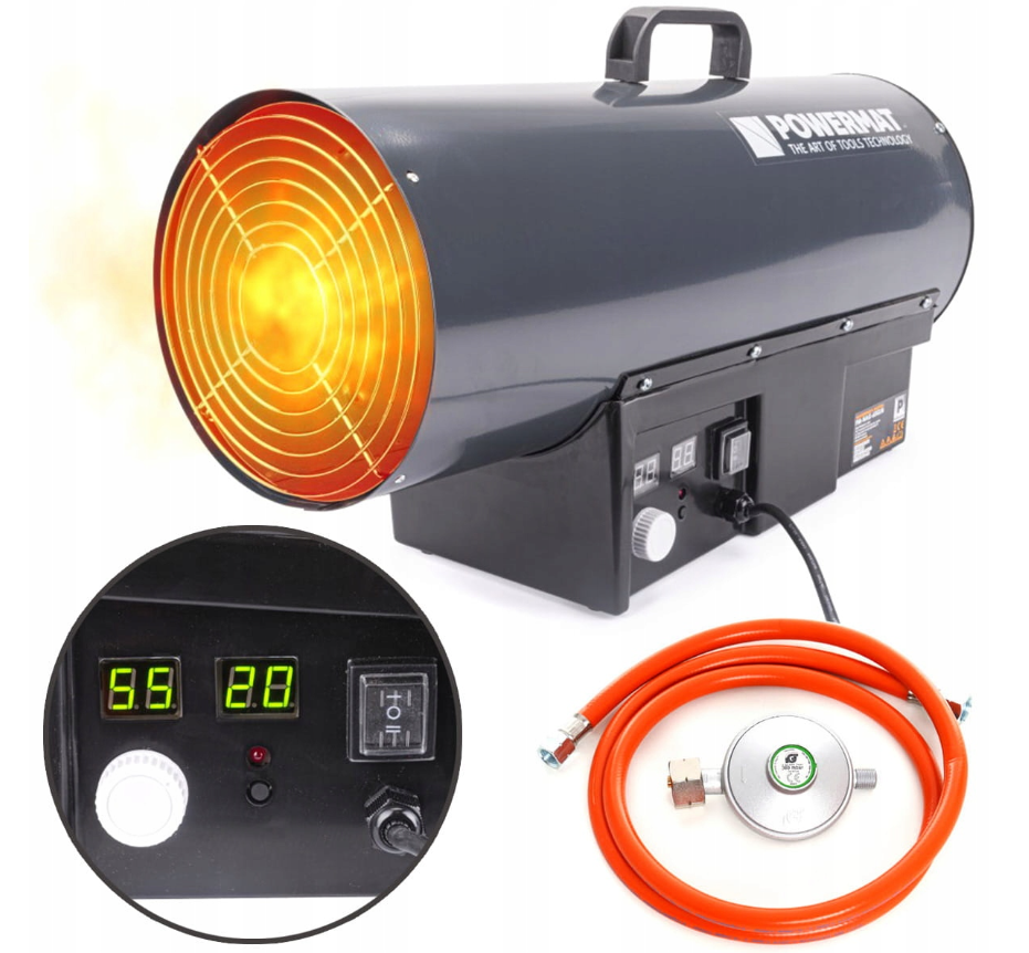 POWERMAT PM-NAG-65GLN Plynový ohrievač kúrenie LCD 65kW 1520m3/h