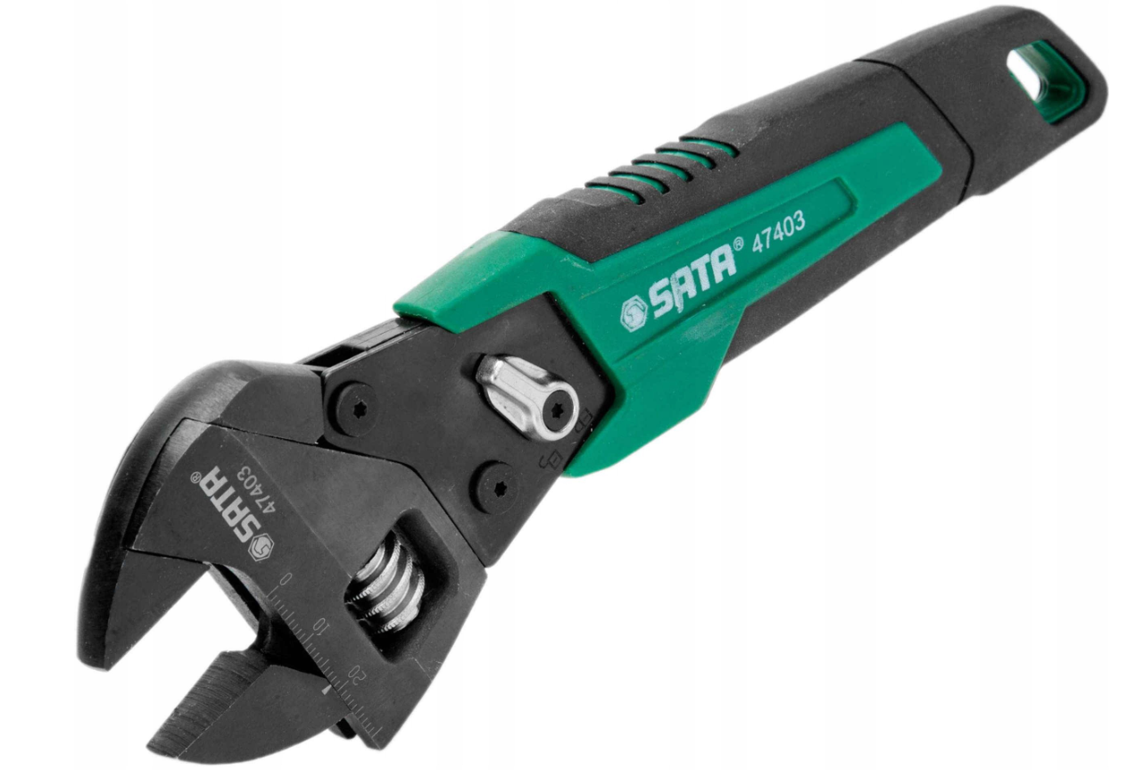 SATA 47403 Nastaviteľný francúzsky kľúč 8" 215mm s račňou PROFI