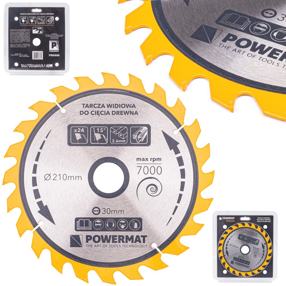 POWERMAT TDD-210X30X24Z WIDIA KOTÚČ NA DREVO 210X30 24Z