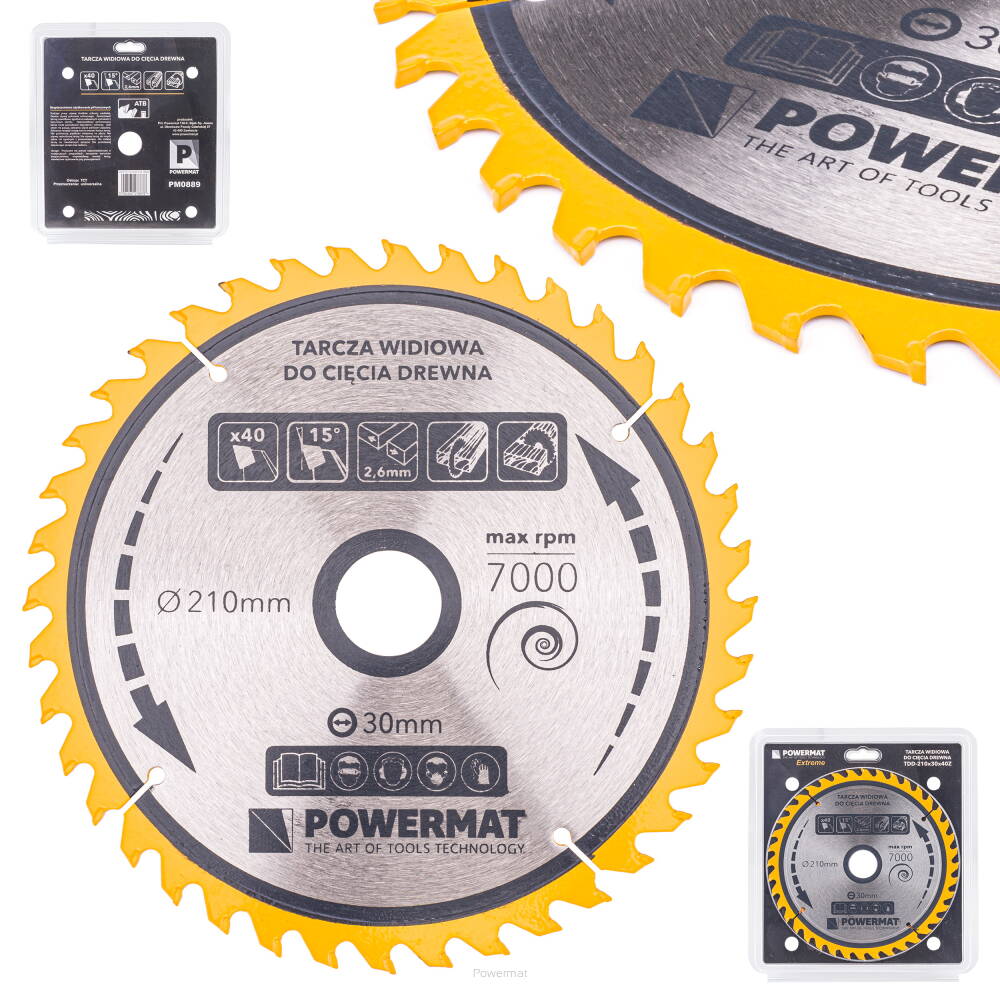 POWERMAT TDD-210X30X40Z WIDIA KOTÚČ NA DREVO 210X30 40Z