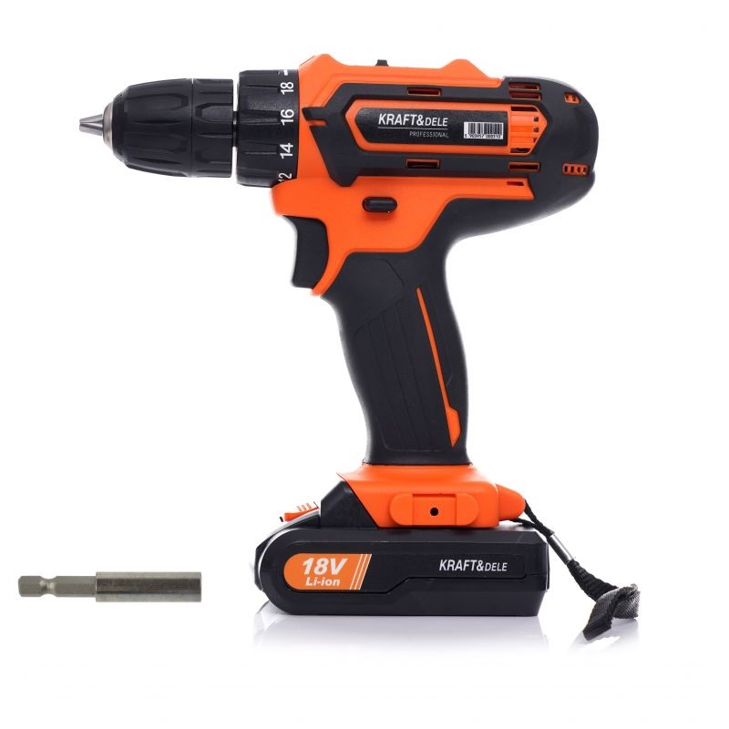 KRAFT&DELE KD3065 Aku vŕtací skrutkovač vŕtačka 18V Li-Ion + magnetický držiak bitov