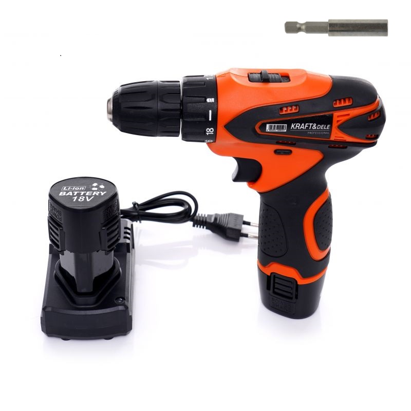 KRAFT&DELE KD3066 Aku vŕtačka vŕtací skrutkovač 18V Li-Ion + magnetický držiak bitov