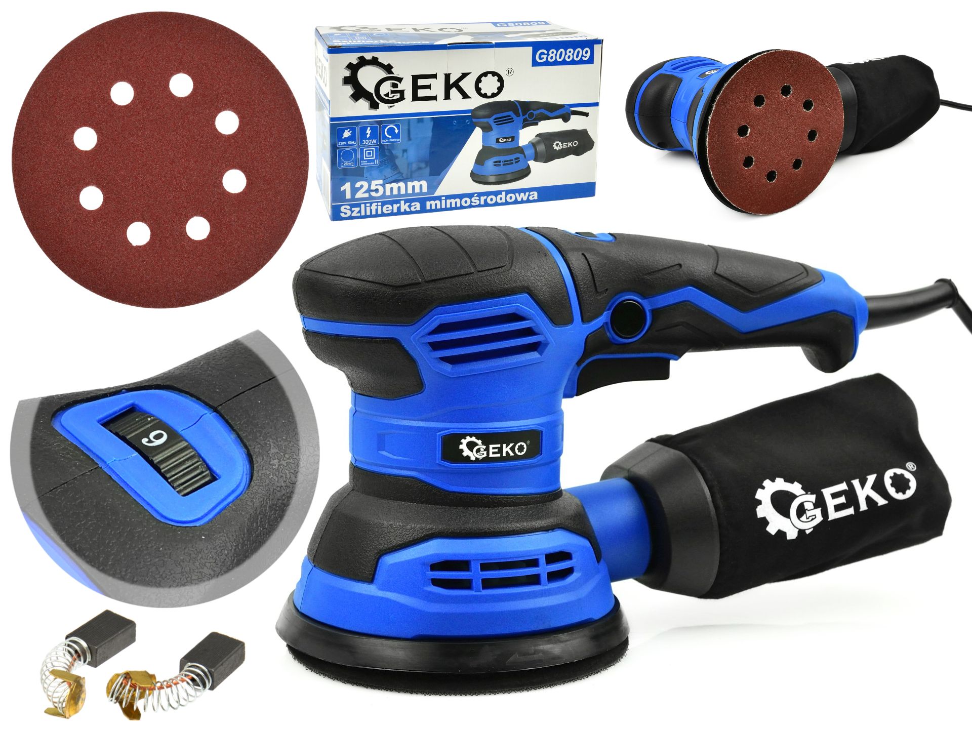 GEKO G80809 300W Elektrická excentrická brúska