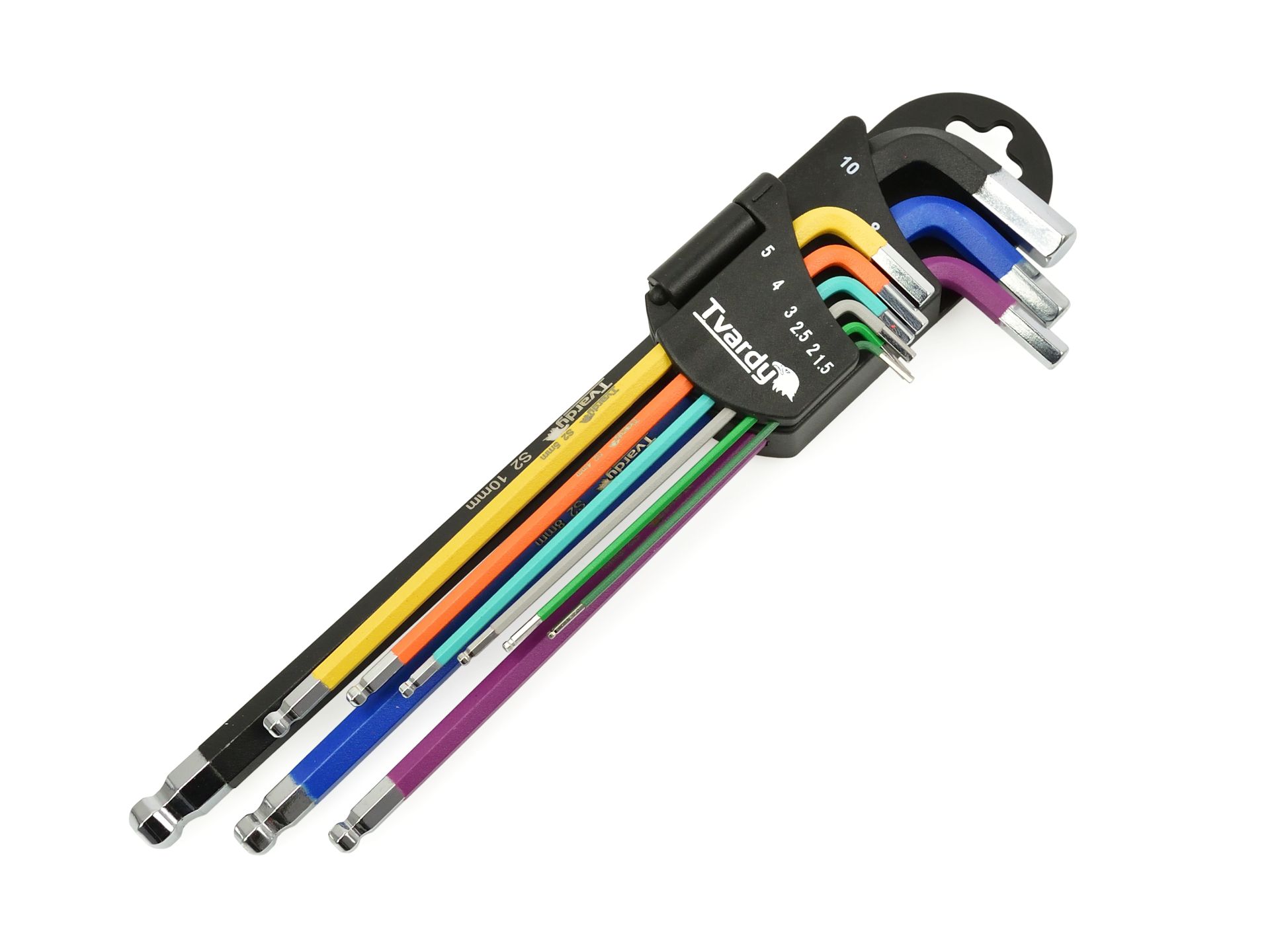 TVARDY T00120 Imbusové kľúče 1,5-10mm, 9ks dlhé