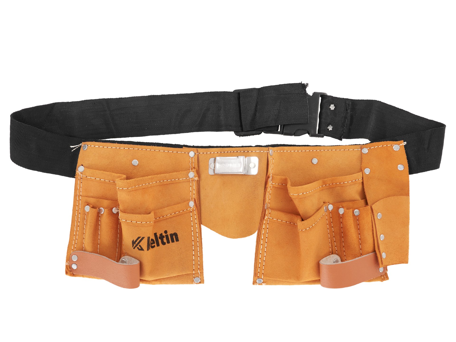 KELTIN K00199 Kožený opasok na náradie 11 vreciek