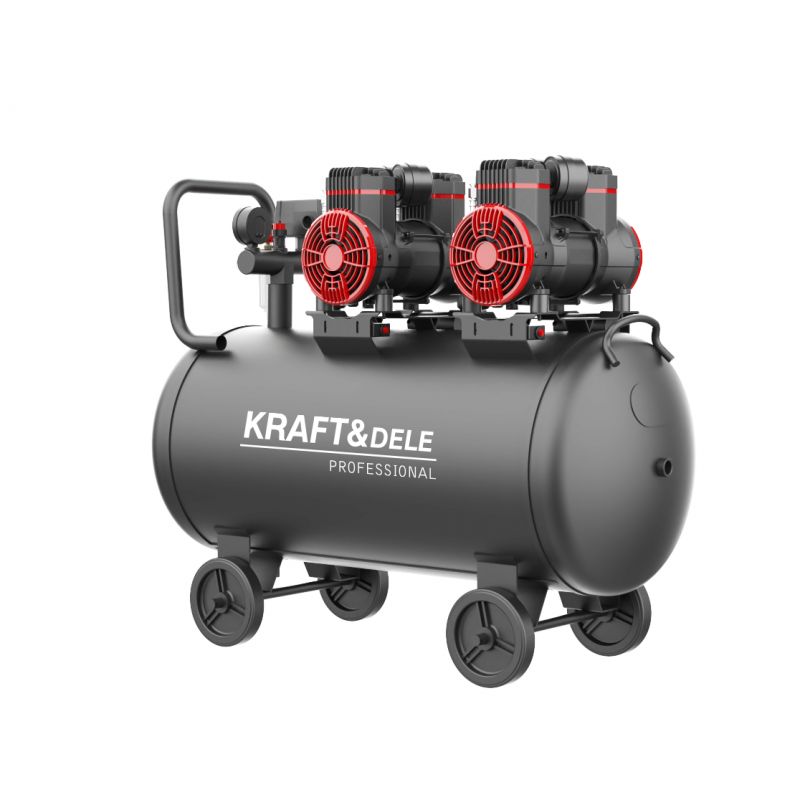 KRAFT&DELE KD1392 BEZOLEJOVÝ KOMPRESOR 100L 1500W X2