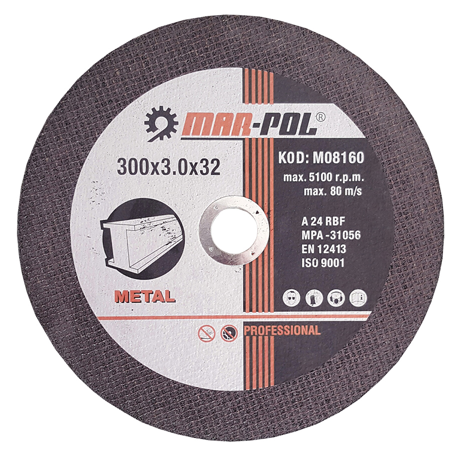 MAR-POL M08160 Kotúč na kov, plech, železo 300mm 3,0x32mm sada