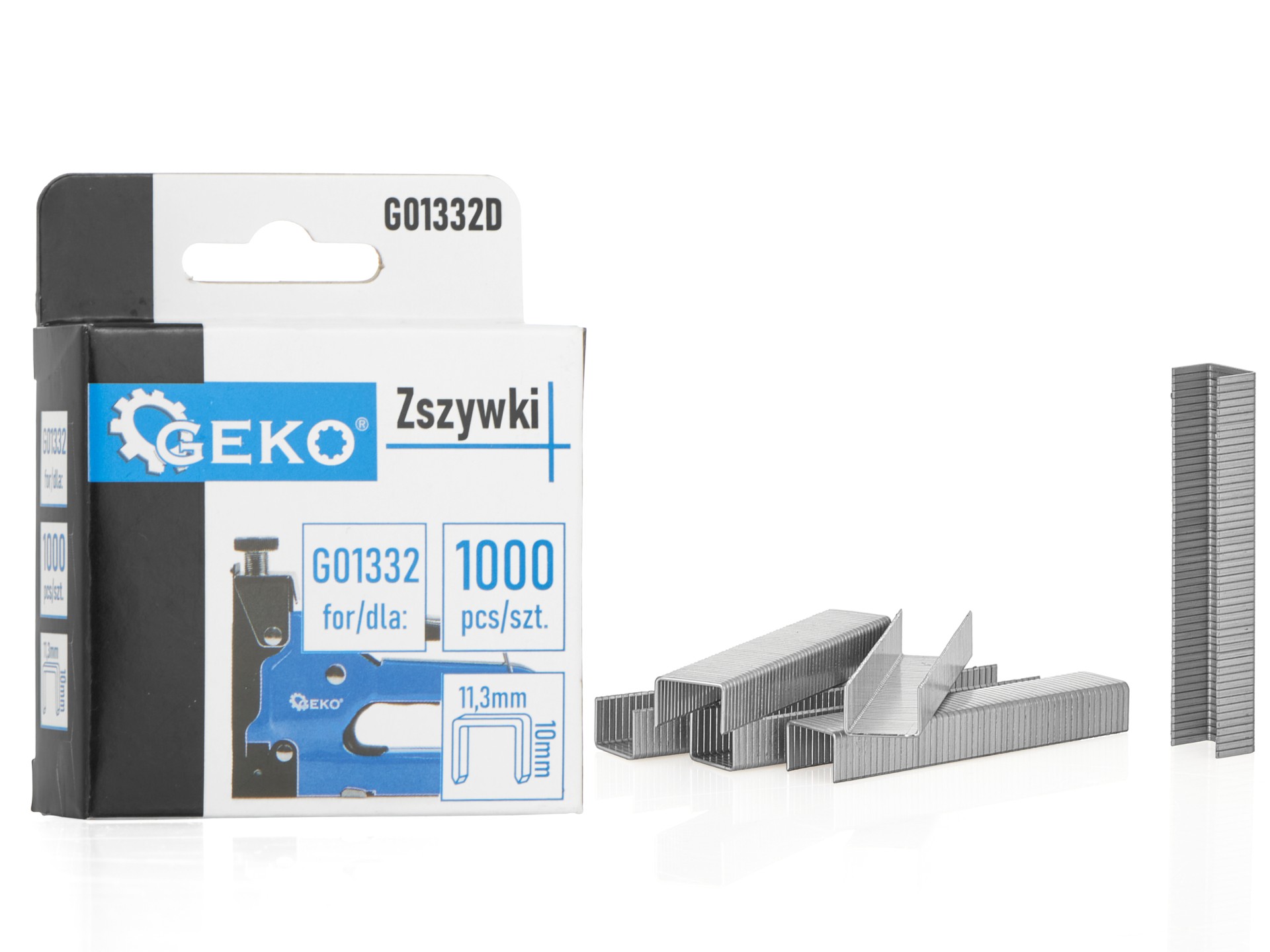GEKO G01332D Spony do zošívačky sponkovačky 1,2x11,3mm 10mm 1000ks