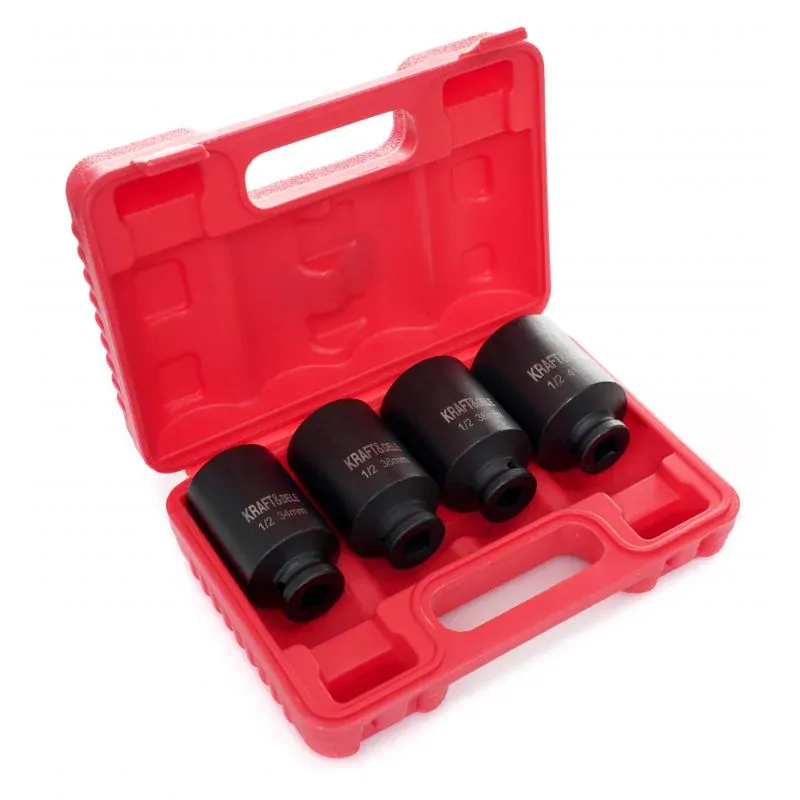 Kraft&Dele KD11754 Nástrčné hlavice kľúče 1/2" 4ks 34-41mm sada 12-hran