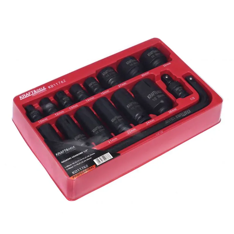 Kraft&Dele KD11762 Nástrčné hlavice kľúče 1/2" 16ks sada 6-hran
