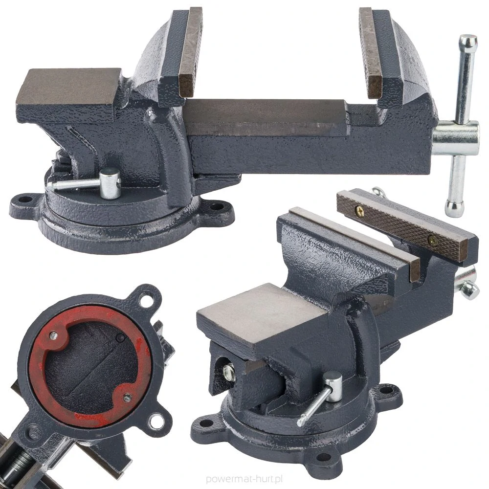 Powermat PM-IS-125T Zámočnícky otočný zverák 125mm s nákovou