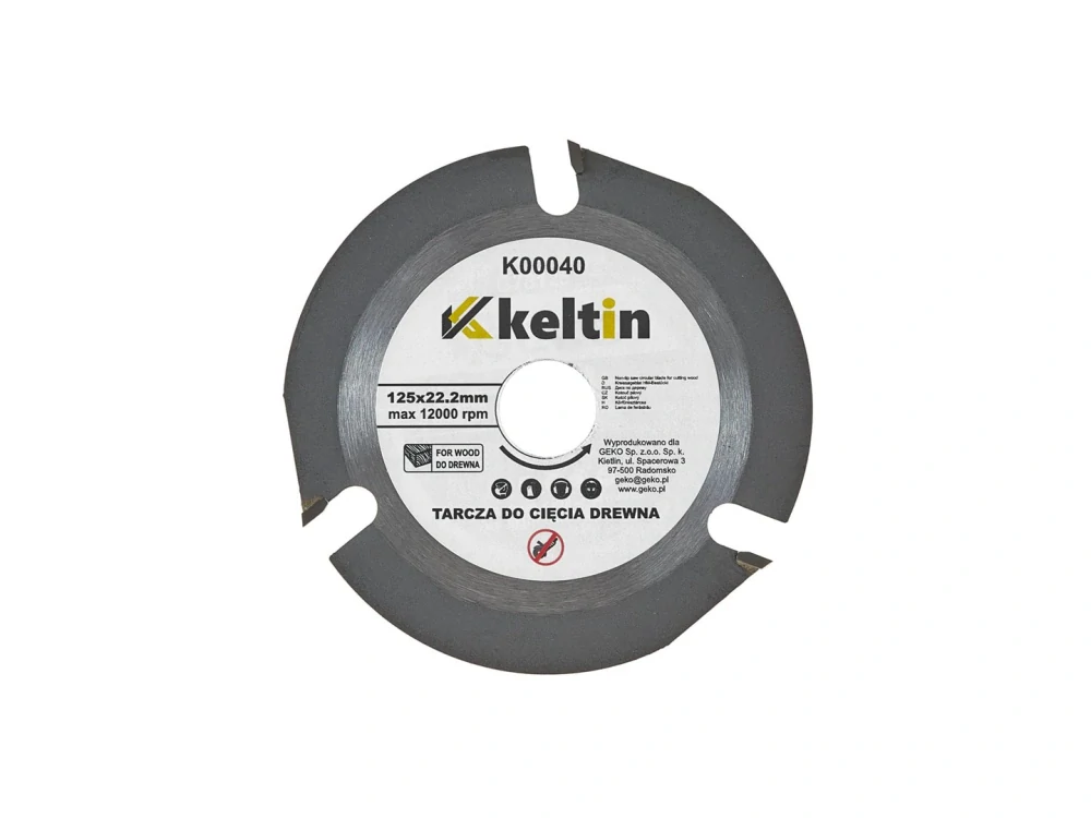 GEKO K00040 Kotúč na rezanie dreva pre uhlovú brúsku 125X22,23mm 3T
