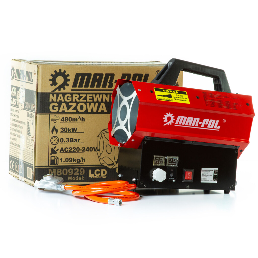 Mar-pol M80929 Dielenský plynový ohrievač vzduchu 30kW LCD