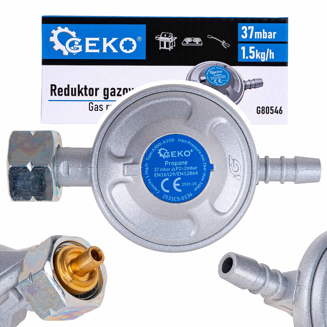 GEKO G80546 Redukce regulátoru plynu 37mbar 1,5kg/h