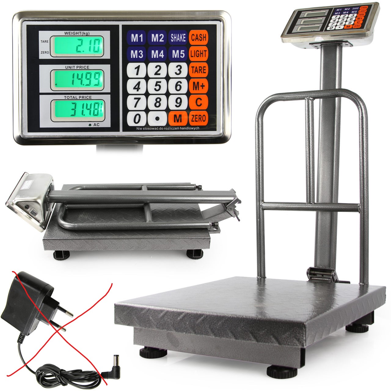 Mar-pol M90166 Elektronická váha, digitálna LCD 300kg 63x84cm (A395)